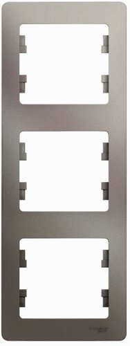 Рамка вертикальная Systeme Electric Glossa 3-м. платина картинка